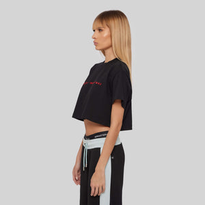 ARIA BLACK CROP TOP OVERSIZE