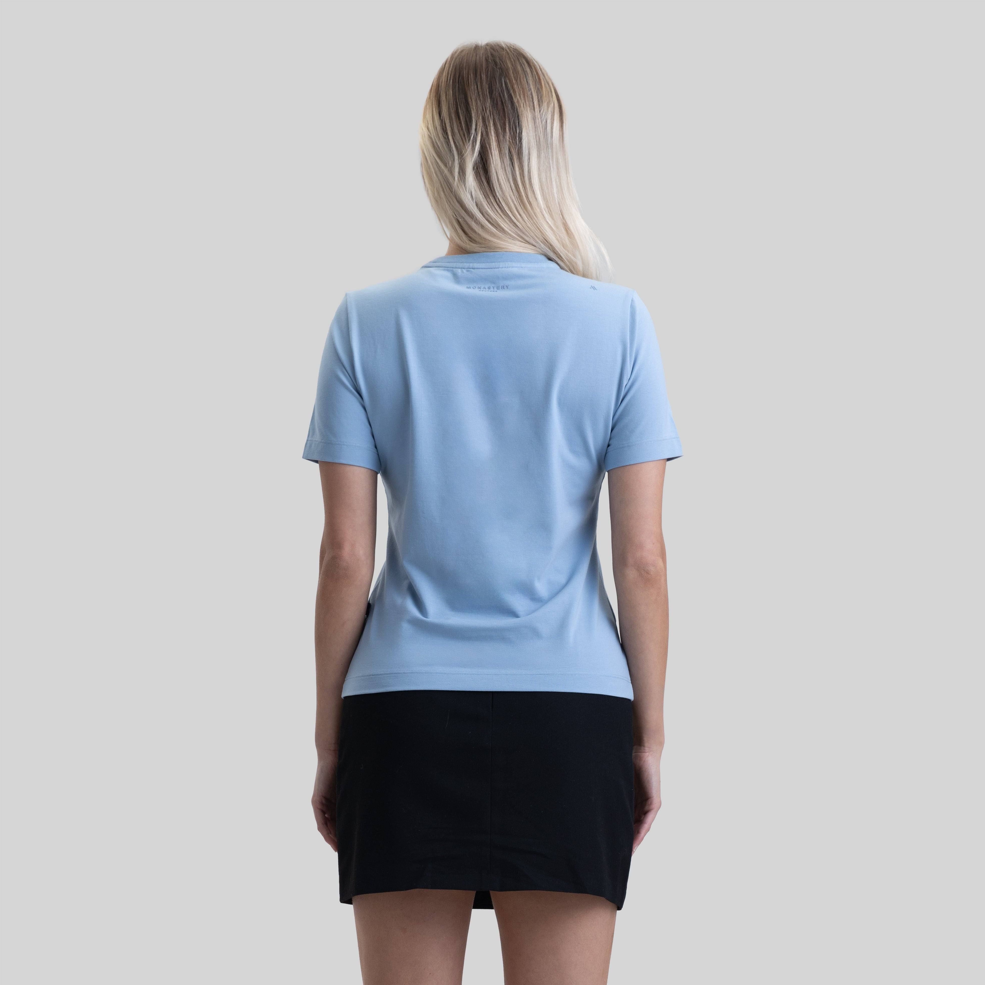 ASCARY T-SHIRT WOMEN FADED DENIM | Monastery Couture