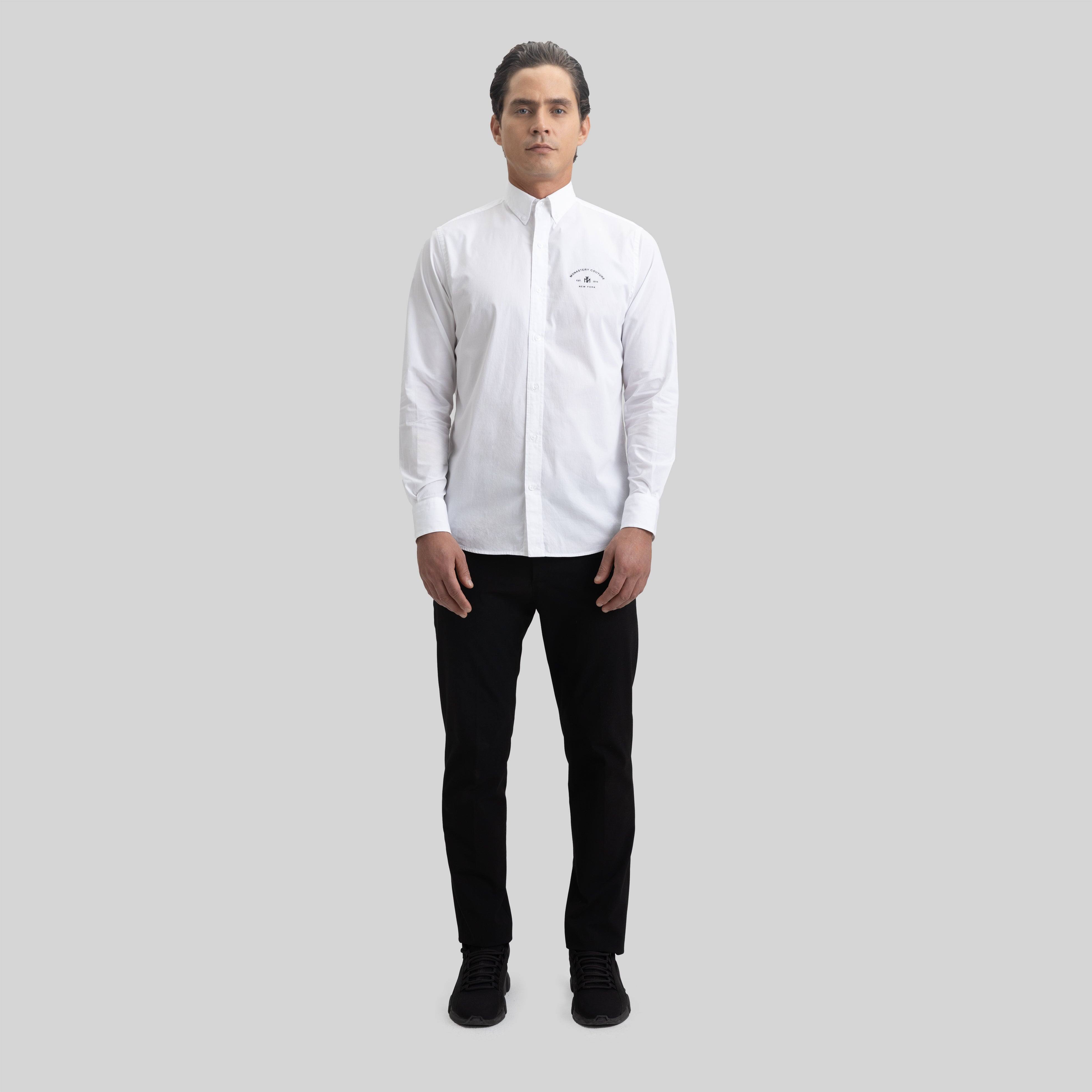 Monastery Couture Camisa Blanca para Hombre Bugatti Monastery XXL