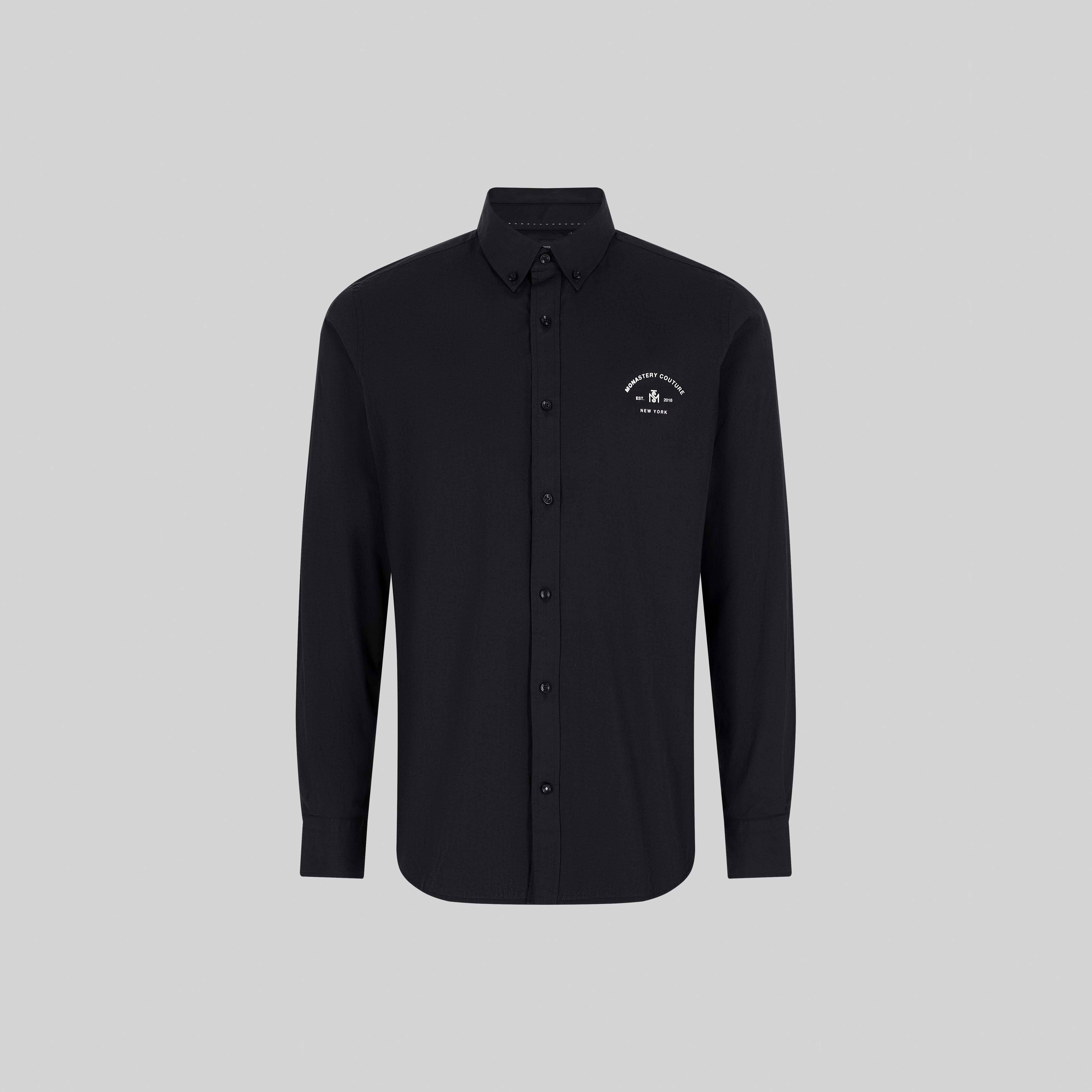 BUGATTI SHIRT LONG SLEEVE BLACK | Monastery Couture