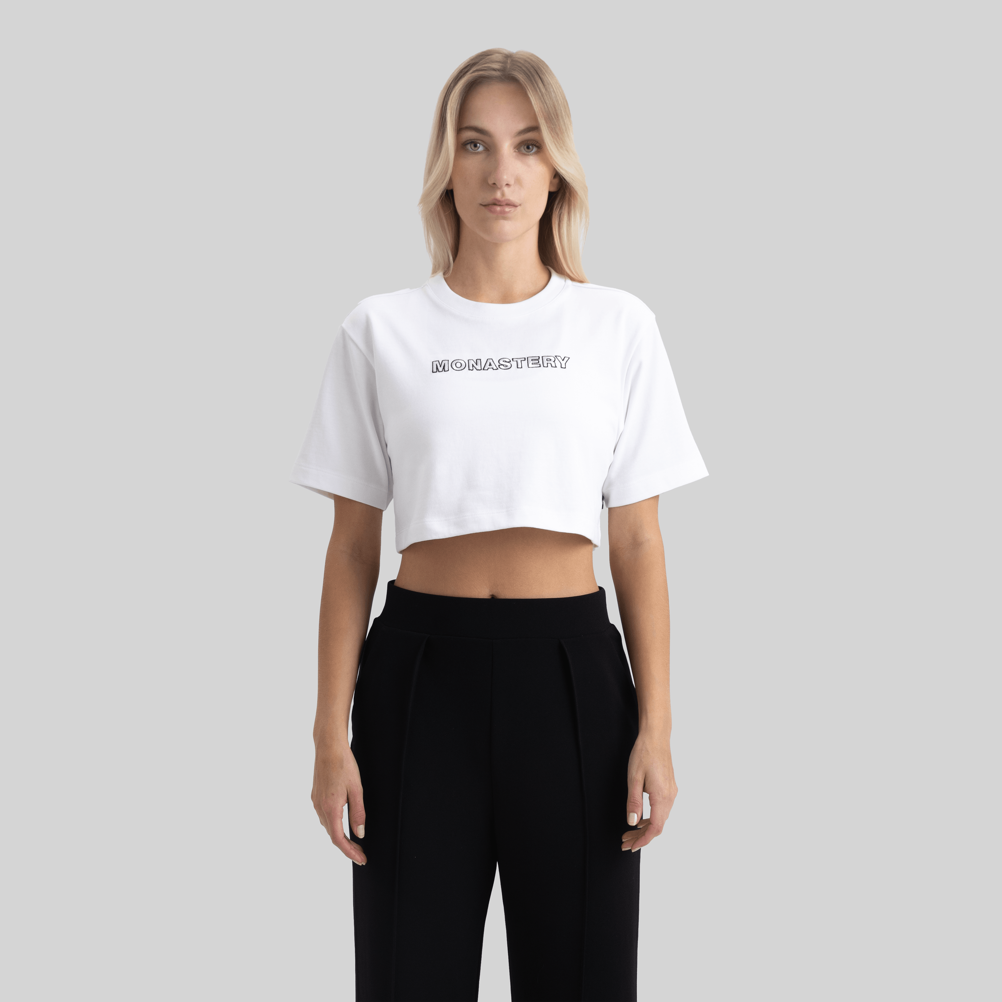 LYKAN CROP TOP WHITE | Monastery Couture