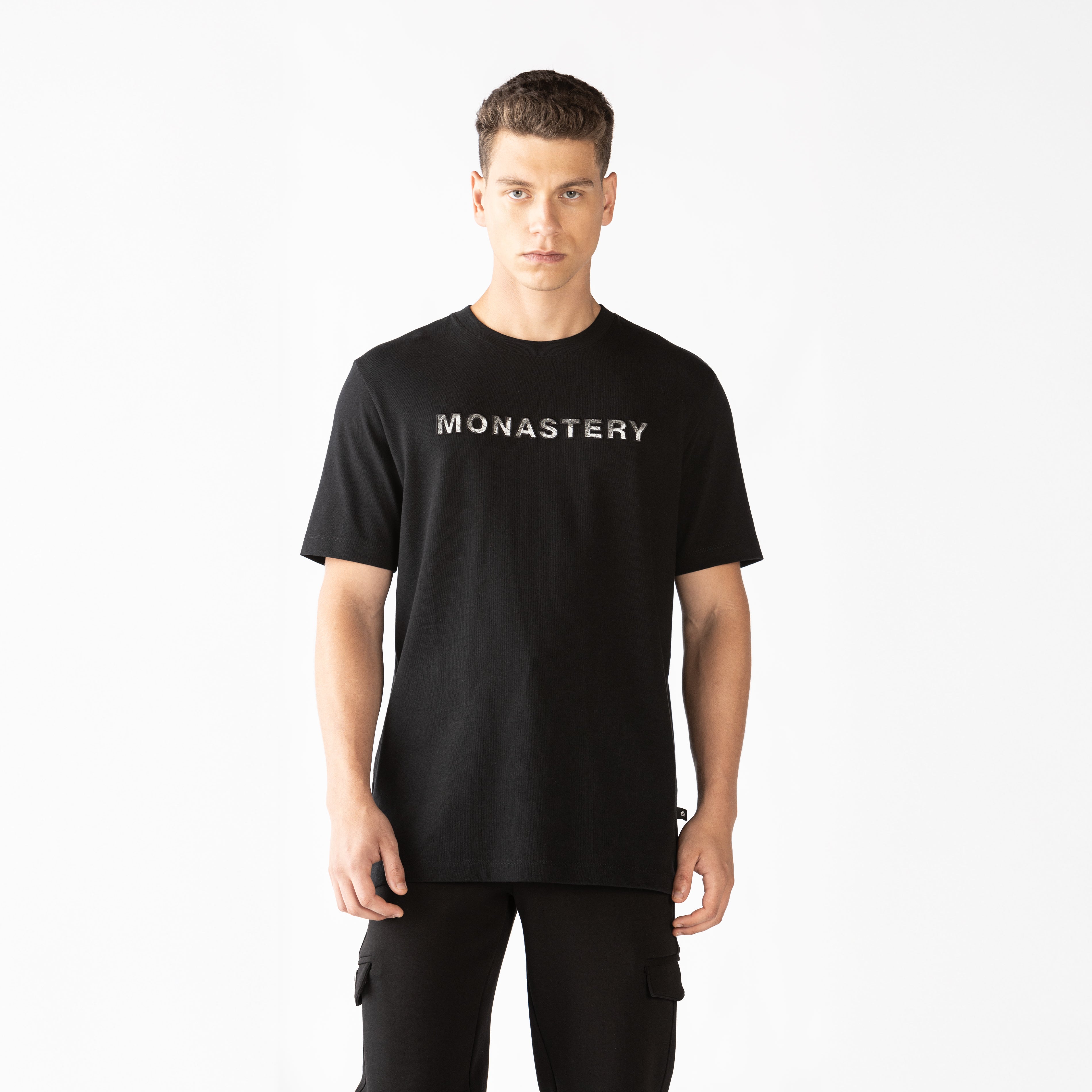 MARBRER T-SHIRT MEN BLACK - Monastery