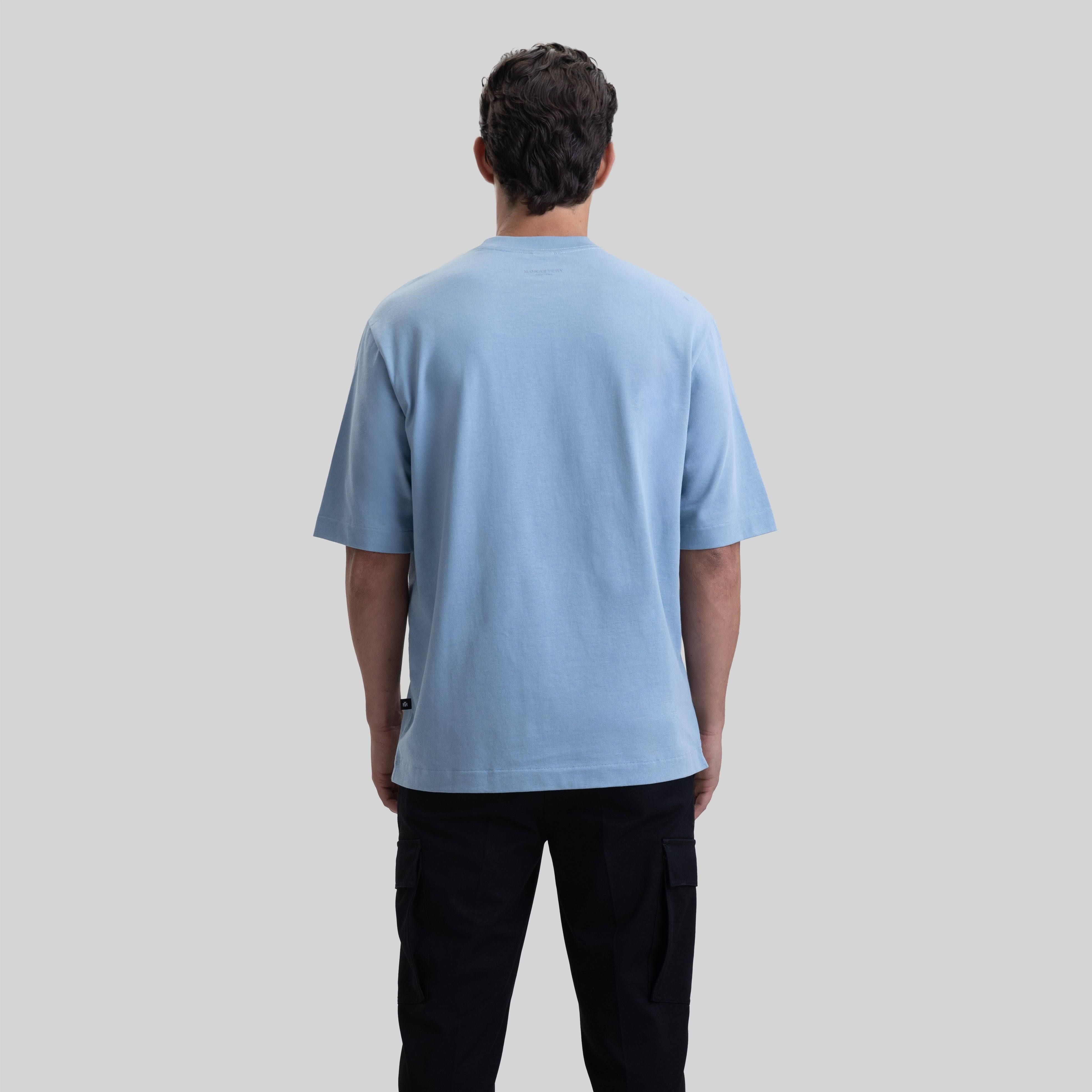 LISTER T-SHIRT OVERSIZE FADED DENIM | Monastery Couture