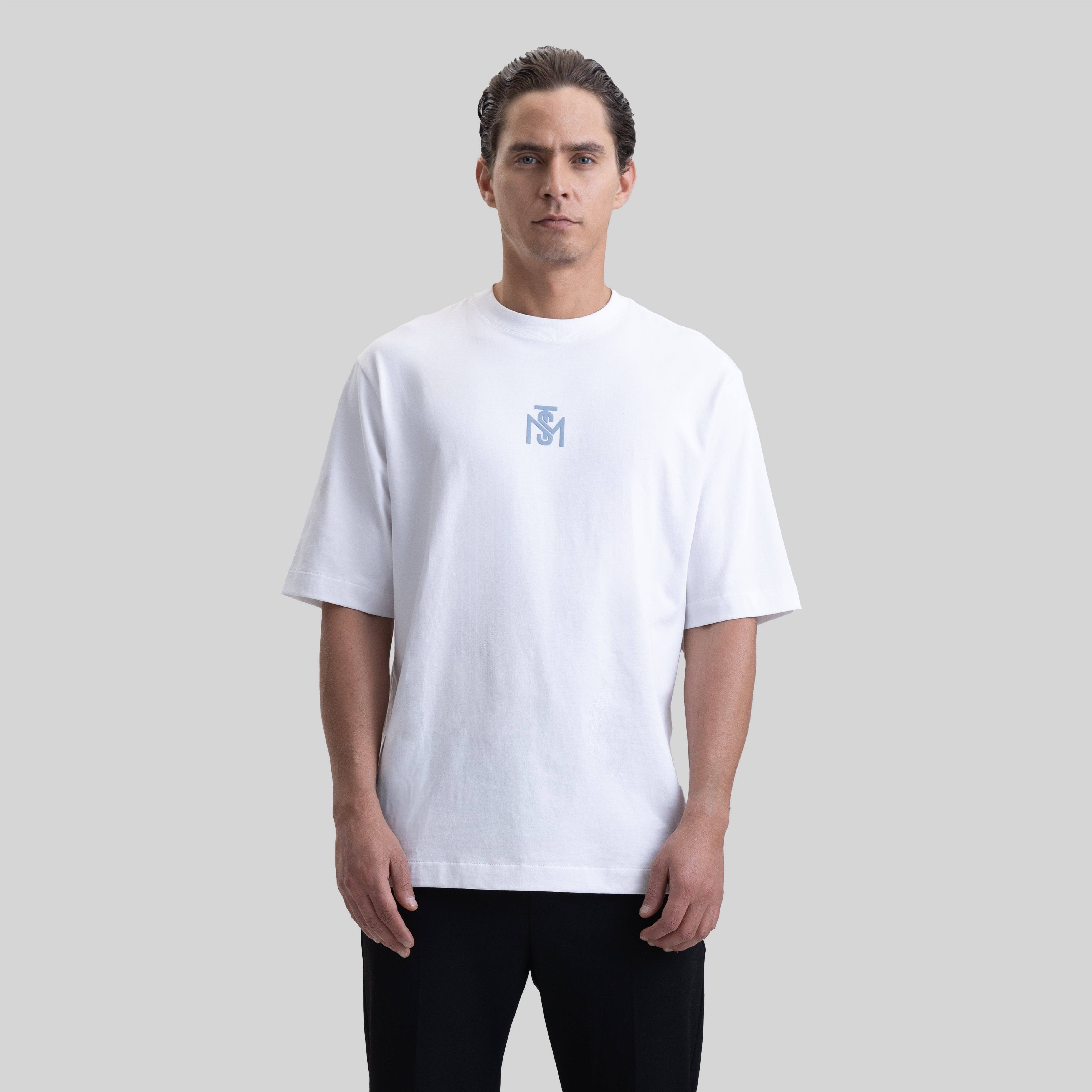 Camiseta blanca oversize hombre sale