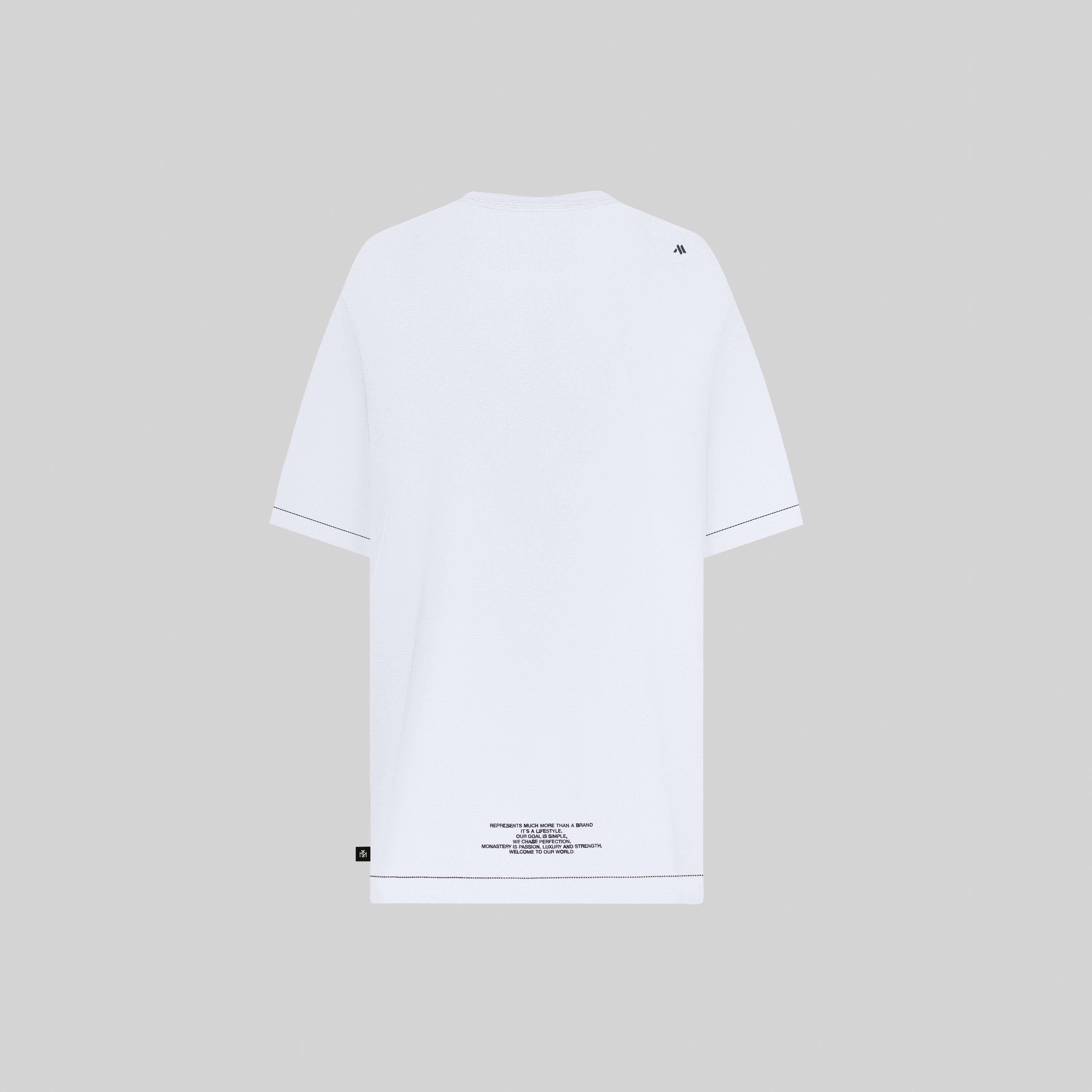 WOLF T-SHIRT OVERSIZE WHITE | Monastery Couture