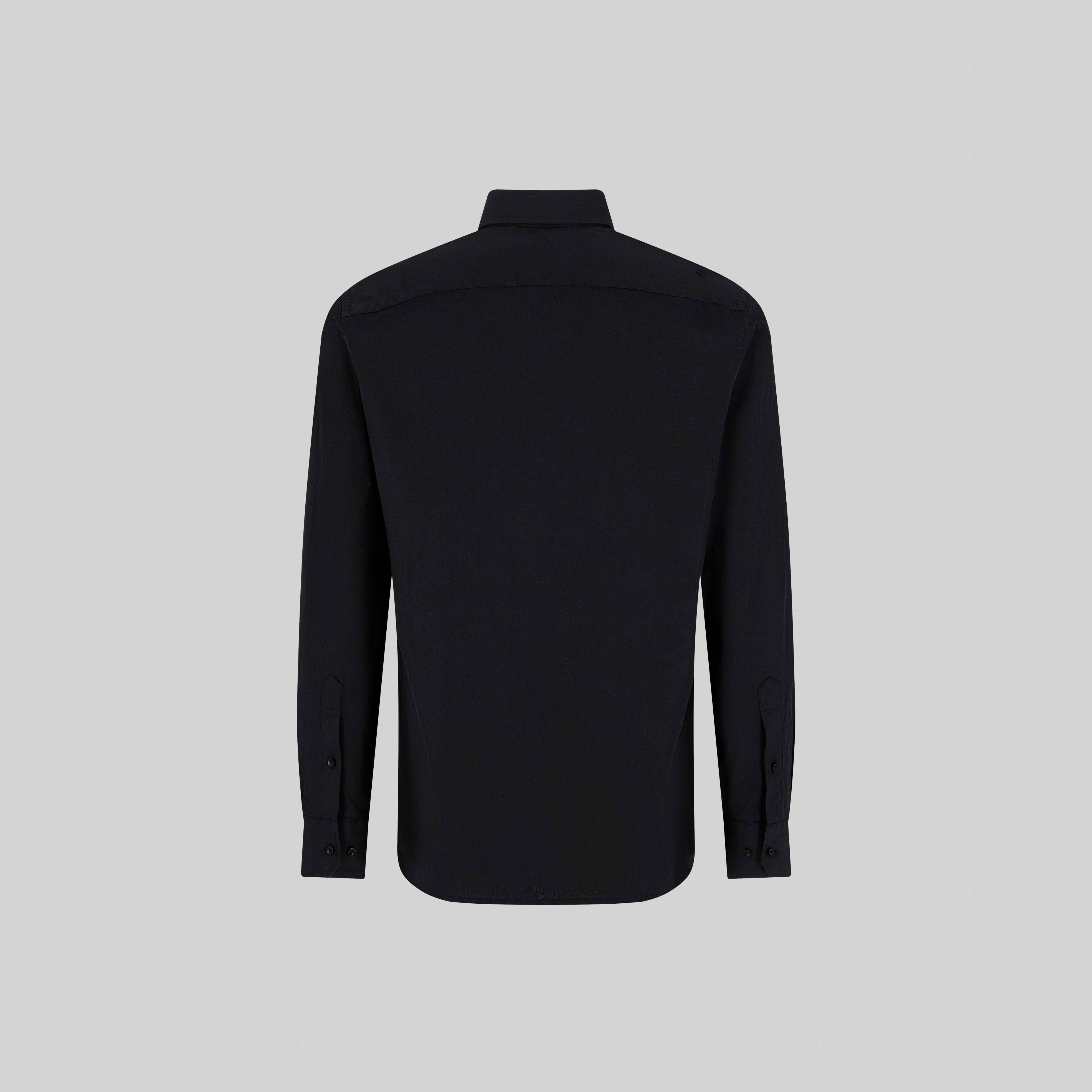 ROLLS SHIRT LONG SLEEVE BLACK | Monastery Couture