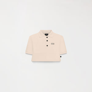 SUTTON POLO CROP TOP WOMEN IRISH CREAM