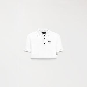 SUTTON POLO CROP TOP WOMEN WHITE