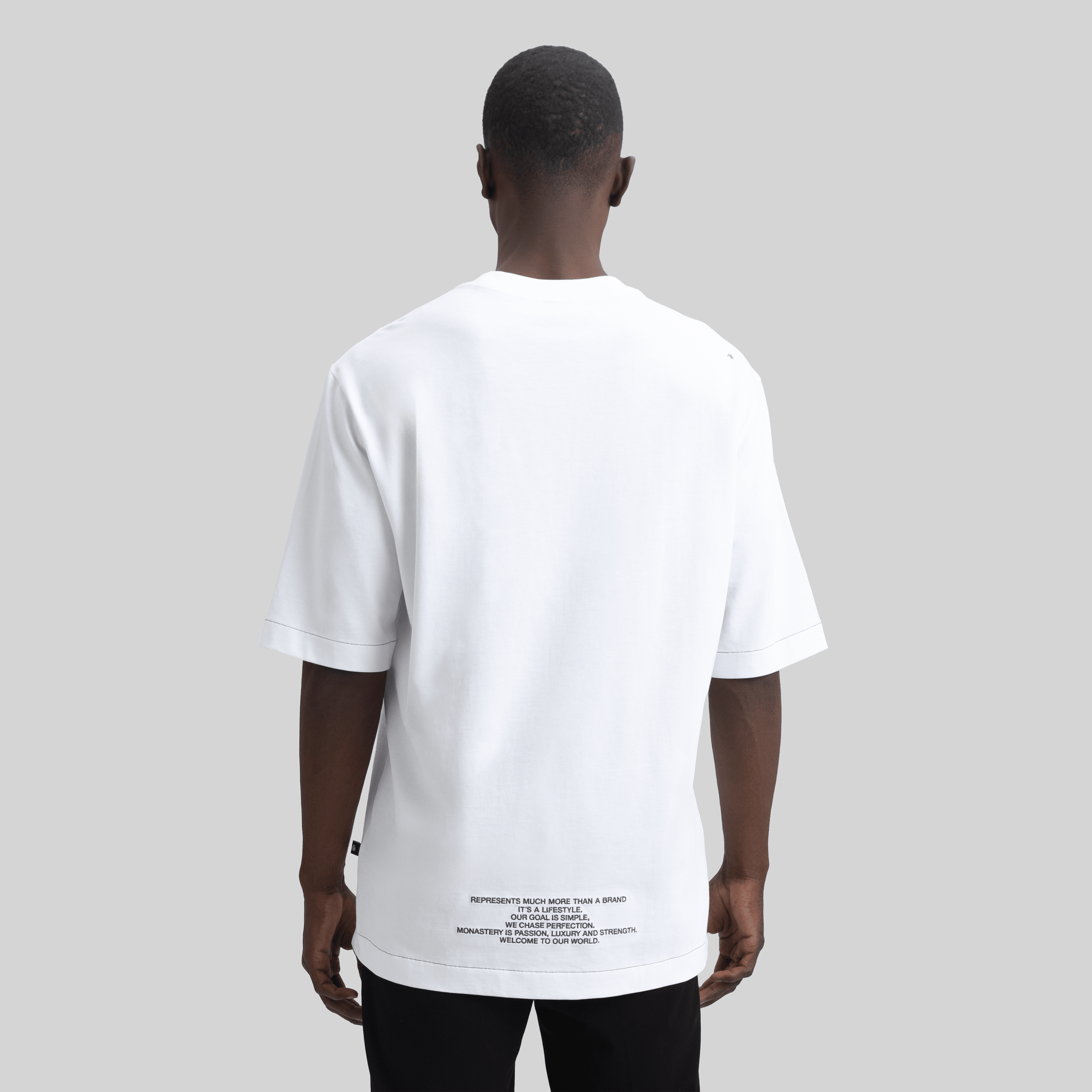 WOLF T-SHIRT OVERSIZE WHITE | Monastery Couture