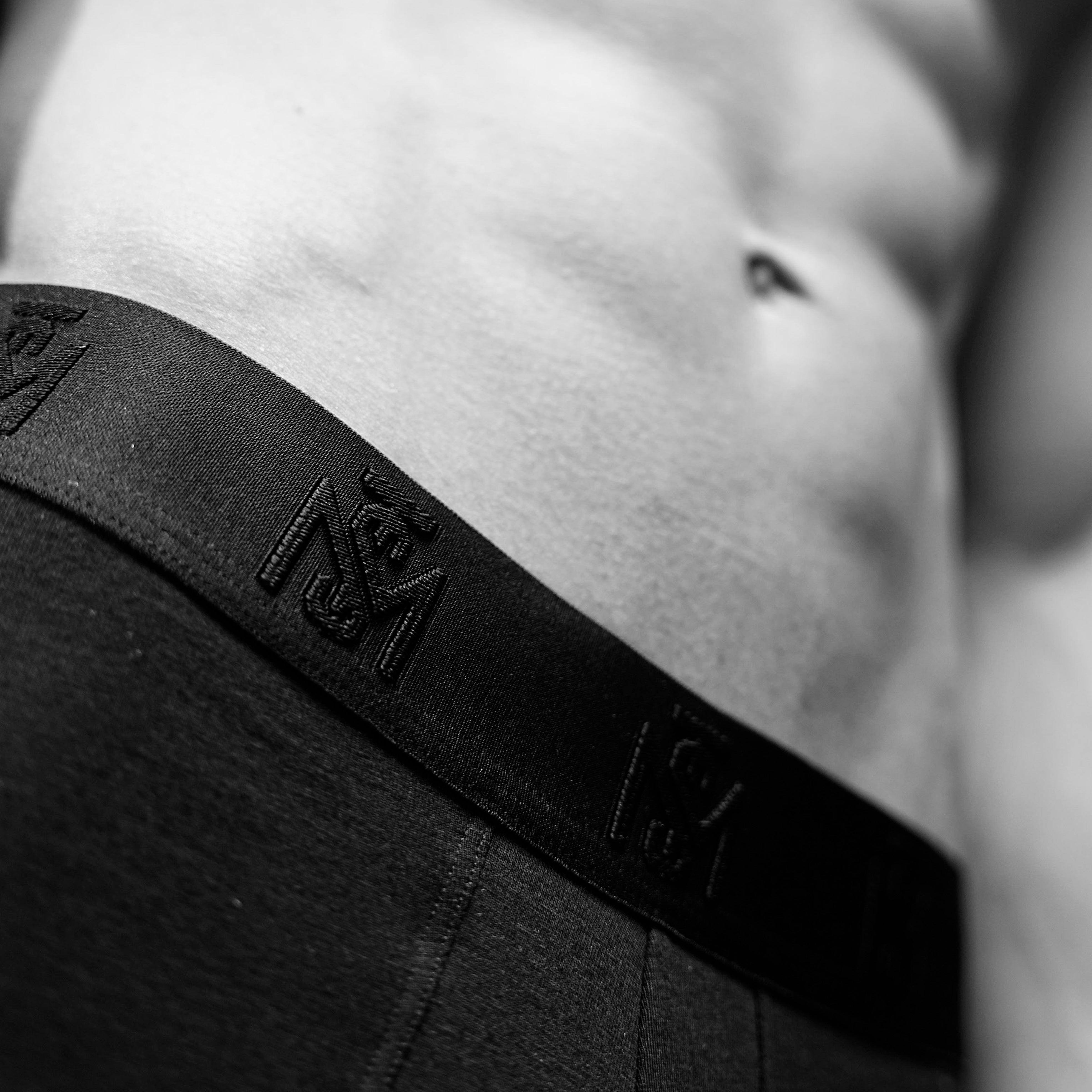 BRIZIO BLACK BOXER BRIEFS | Monastery Couture