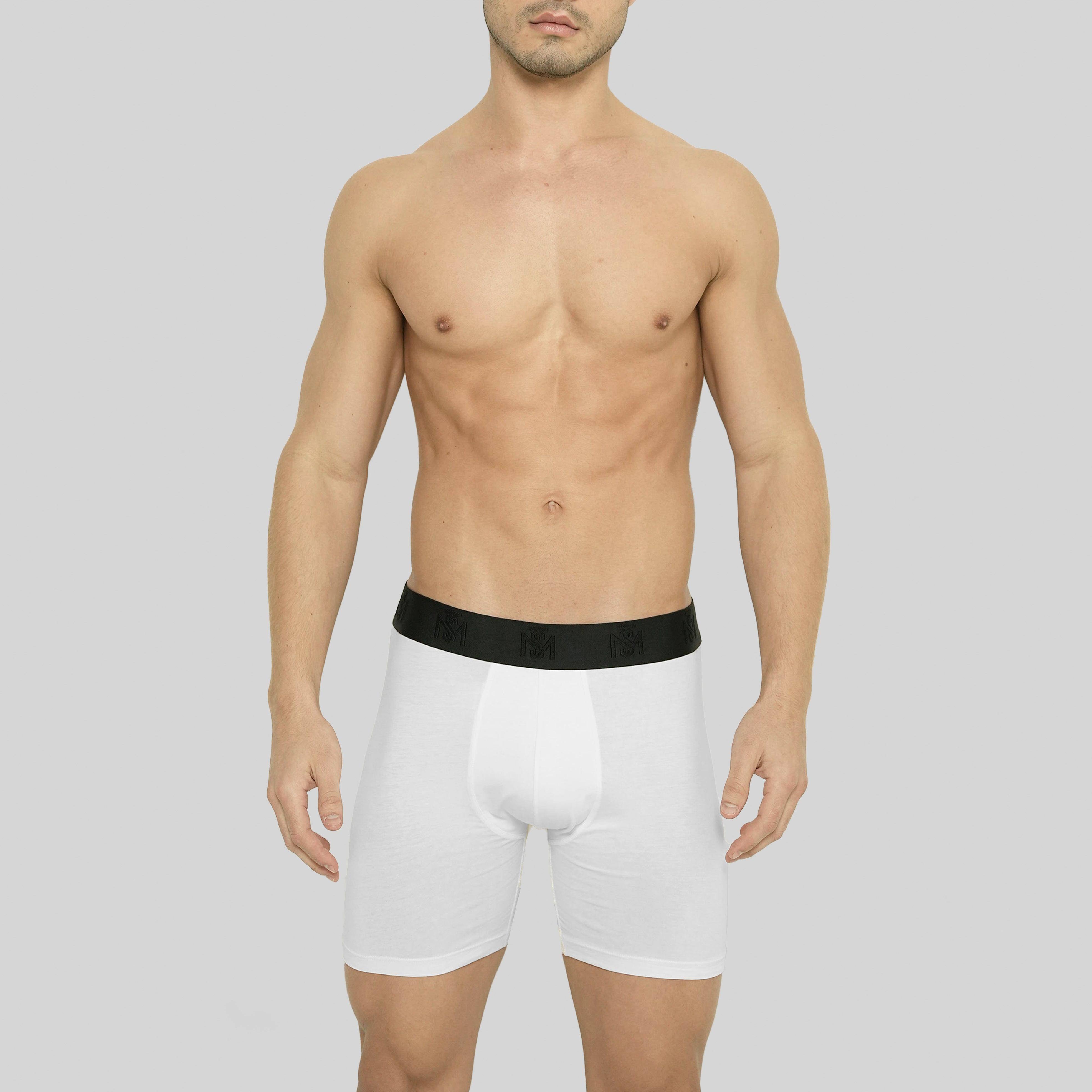 BRIZIO WHITE BOXER BRIEFS | Monastery Couture